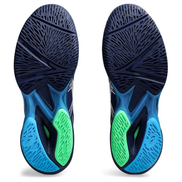 New Asics Solution Speed FF 3 Cushioning, Slip Resistant, And Abrasion Resistant Low Top Tennis Shoes Men's Blue White 1041A438-400
