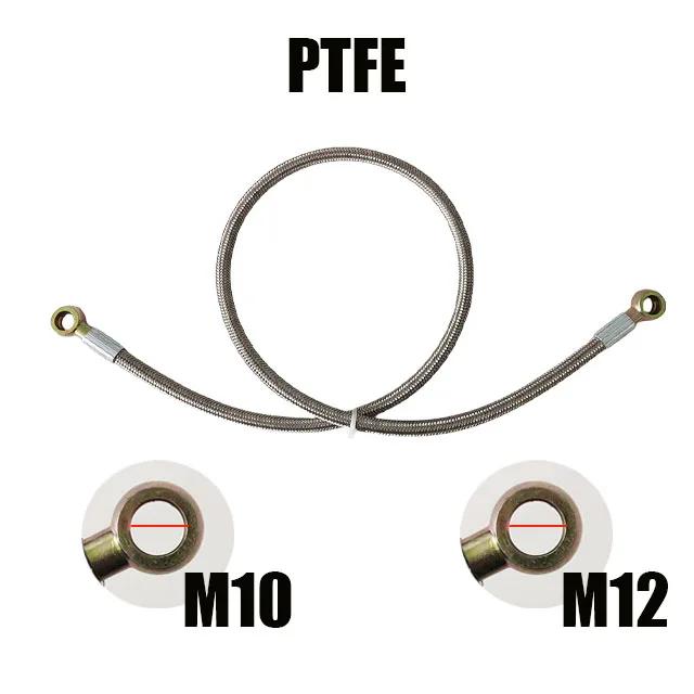 0-90° PTFE Öl-Pipeline-Schlauch 8~10~12mm Hohlanschluss 30-500CM Geflochtene Kraftstoffölleitung Hohe Temperaturbeständigkeit Motorrohr