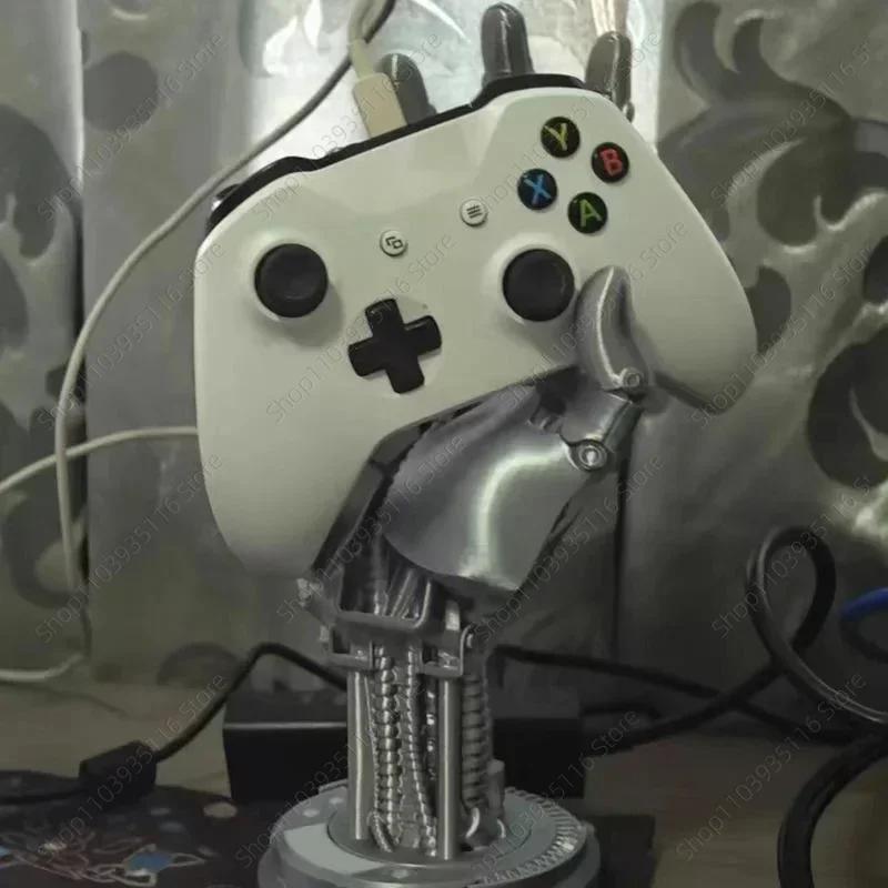 3D Cyberpunk Style Robot Bracket Arm Ornament Ps5s Xboxs Series Universal Switchs Handle Placement Home Desktop Decoration Gift