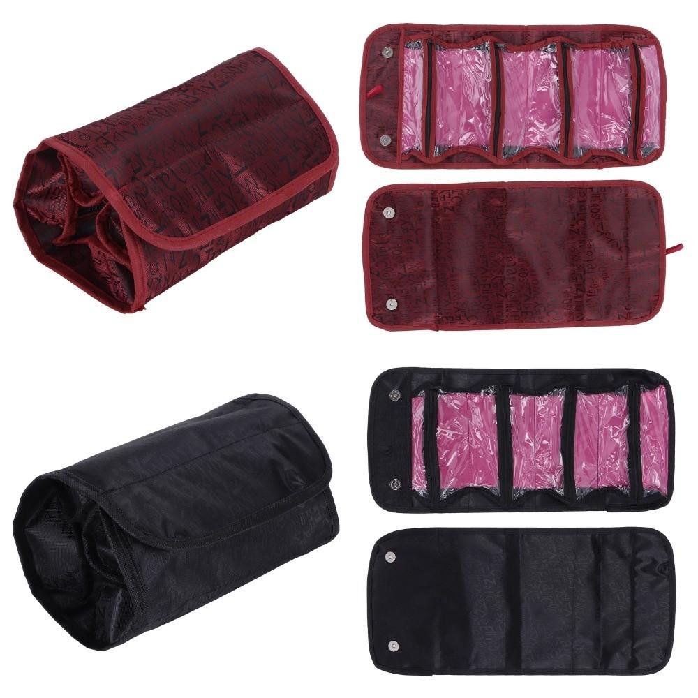 Polyester Cosmetic Bag Foldable Large Capacity Makeup Bag Portable Multi-Functional Cosmetic Case Toiletries Cosmetics and Tools