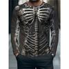 Men's Casual Daily Long-sleeved T-shirt, with Fashionable Printed Design, a Comfortable and Casual Top That Can Be Machine Washed