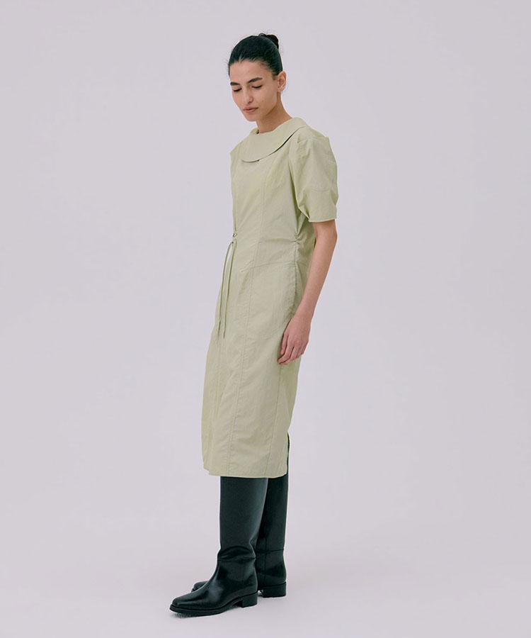 Bundercammer Puff Sleeve Dress_Light Khaki