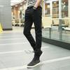 Autumn and Winter New Pure Black Slim-fitting Pants Classic Teen Elastic Jeans Men's Pencil Pants