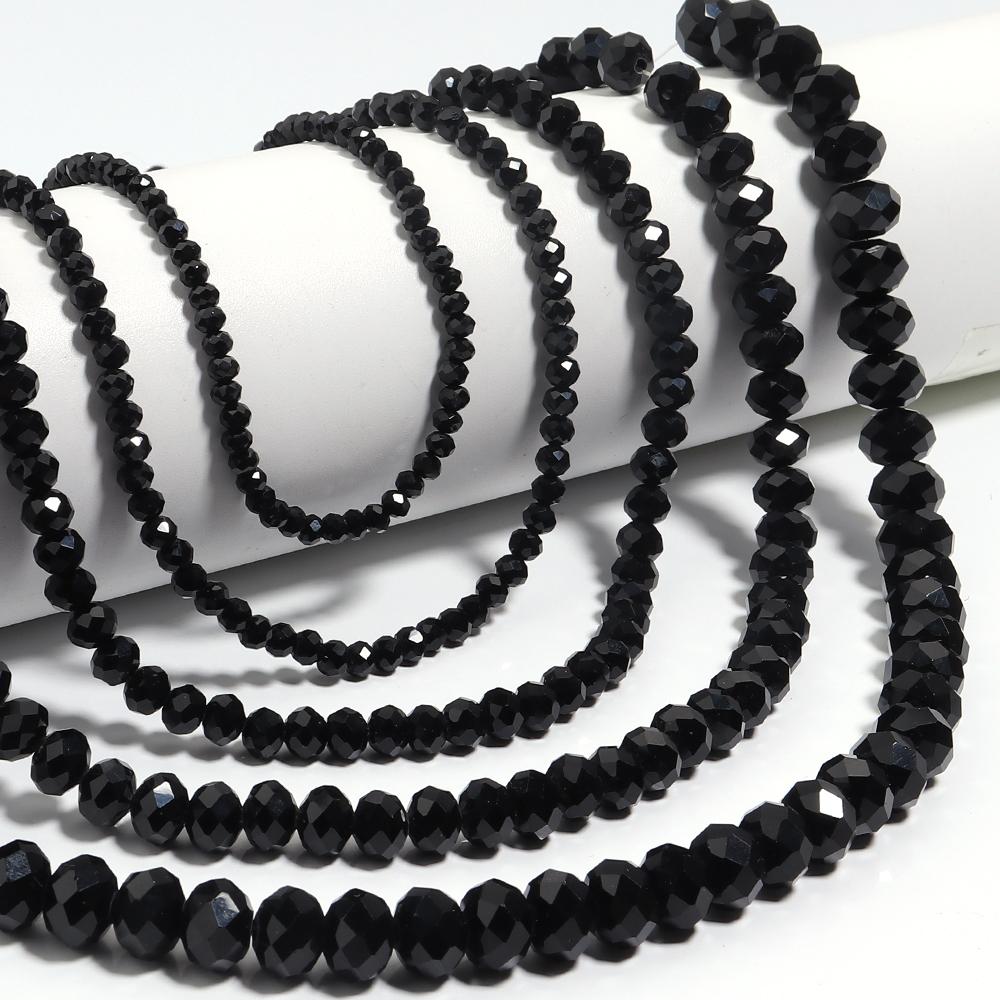 3 4 6 8 10mm Crystal Rondelle Beads Abacus Faceted Glass Loose Spacer Beads For Jewelry Making DIY Bracelet Necklace Accessories