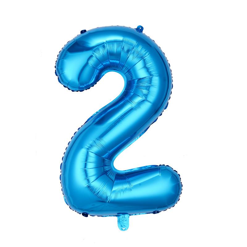 Thin Body 40-Inch Large Digital Aluminum Film Balloon 42-Inch Digital Balloon Birthday Party Decoration Helium Balloon Floating In The Air