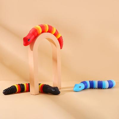 Colorful Snake Fidget Toy Bendable Funny Educational Portable Stress Relief Decompression Kids Adults Snake Sensory Toy Birthday Gift