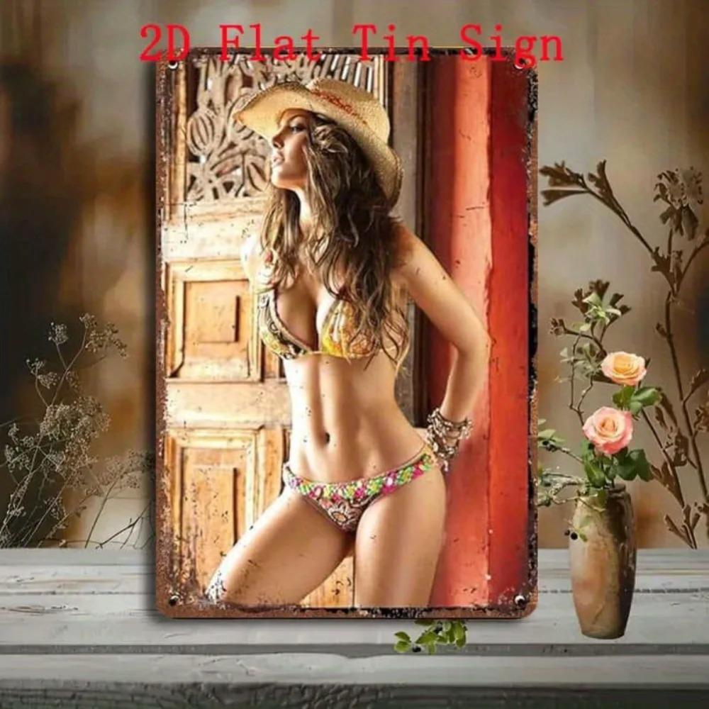 SUBK Metal Poster 8x12 Inch Retro Wall Art - Easy Hang Decor for Home Bar Garage Man Cave Bathroom