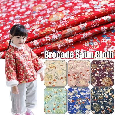 100*75cm Japanese Style Imitation Satin Brocade Fabricfor Sewing  Kids Clothes Tang Suit Cheongsam Bag DIY Needlework Material