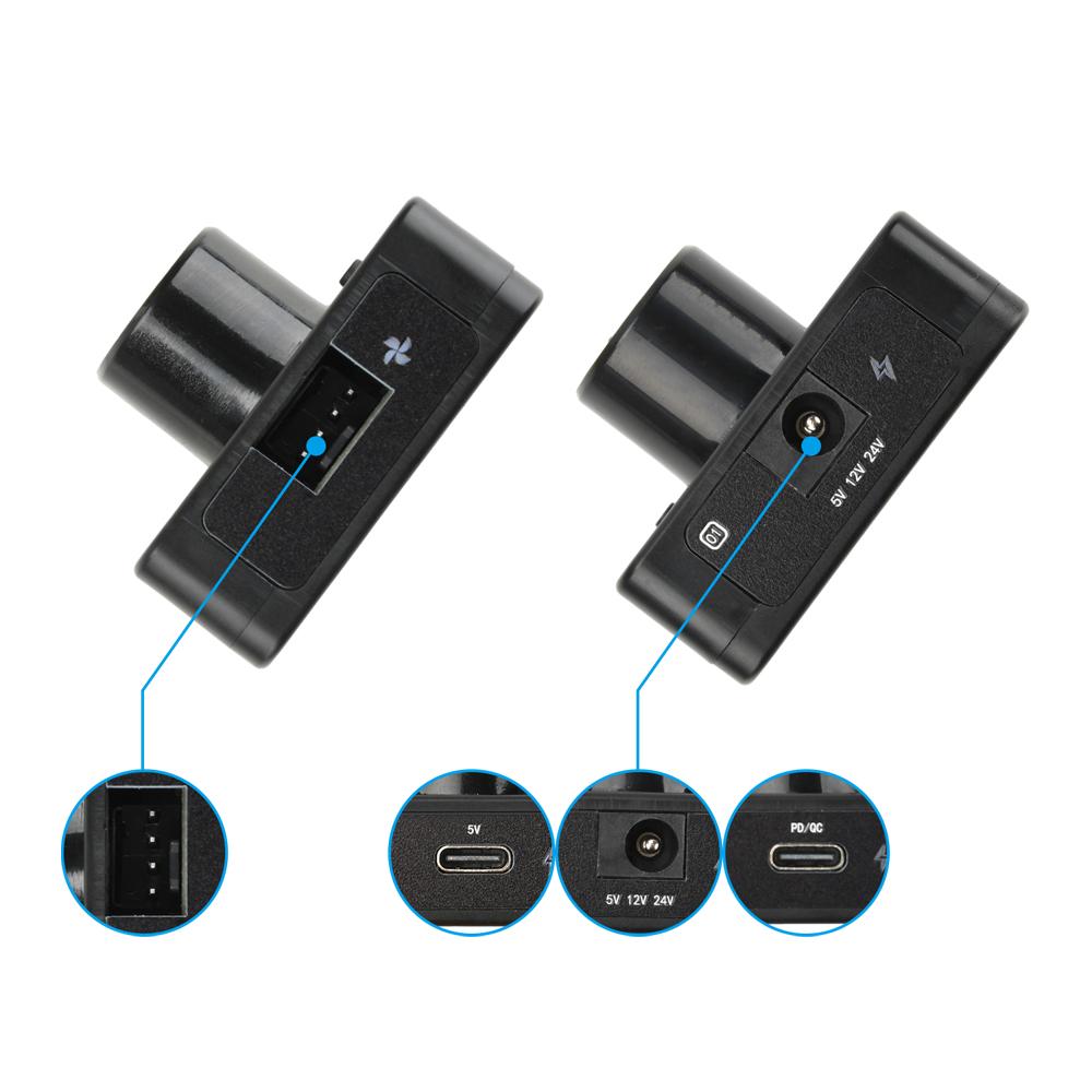 4Pin Fan PWM Speed Controller PD QC Fast Charging Type-C DC 12V 5V Cooling System Fan Governor DIY Water Cooling Radiator
