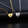 Cazador Arabic Letter Mini Heart Necklace for Women Stainless Steel Arab Alphabet Pendant Choker Chain Necklaces Jewelry 2026