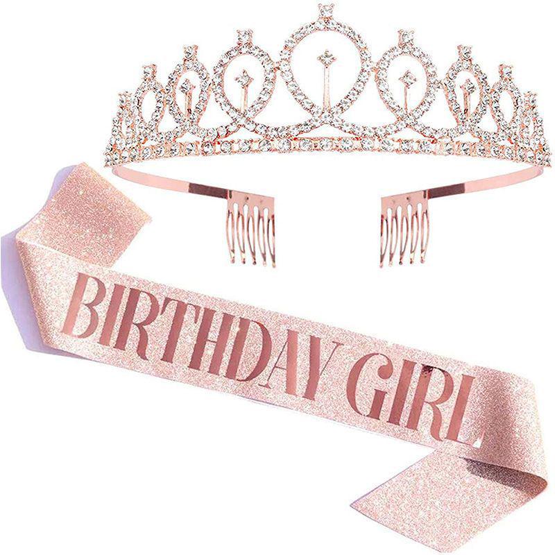 

Комплект головного убора на день рождения «Маленькая принцесса: корона и лента»