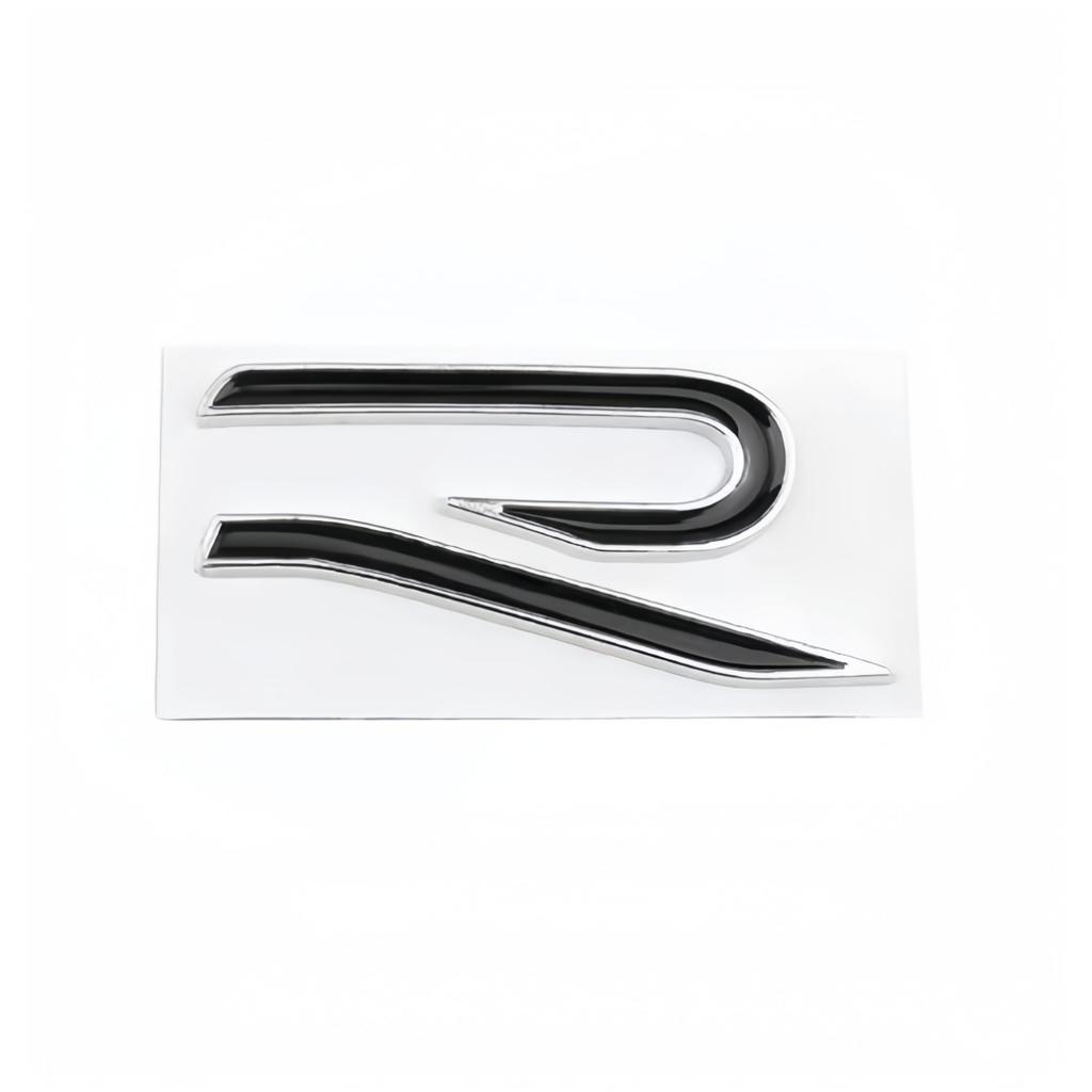 Autocollant Emblème Logo R RLine en Métal 3D Autocollant Emblème Coffre Arrière de Voiture Accessoires de Style Extérieur de Voiture de Haute Qualité