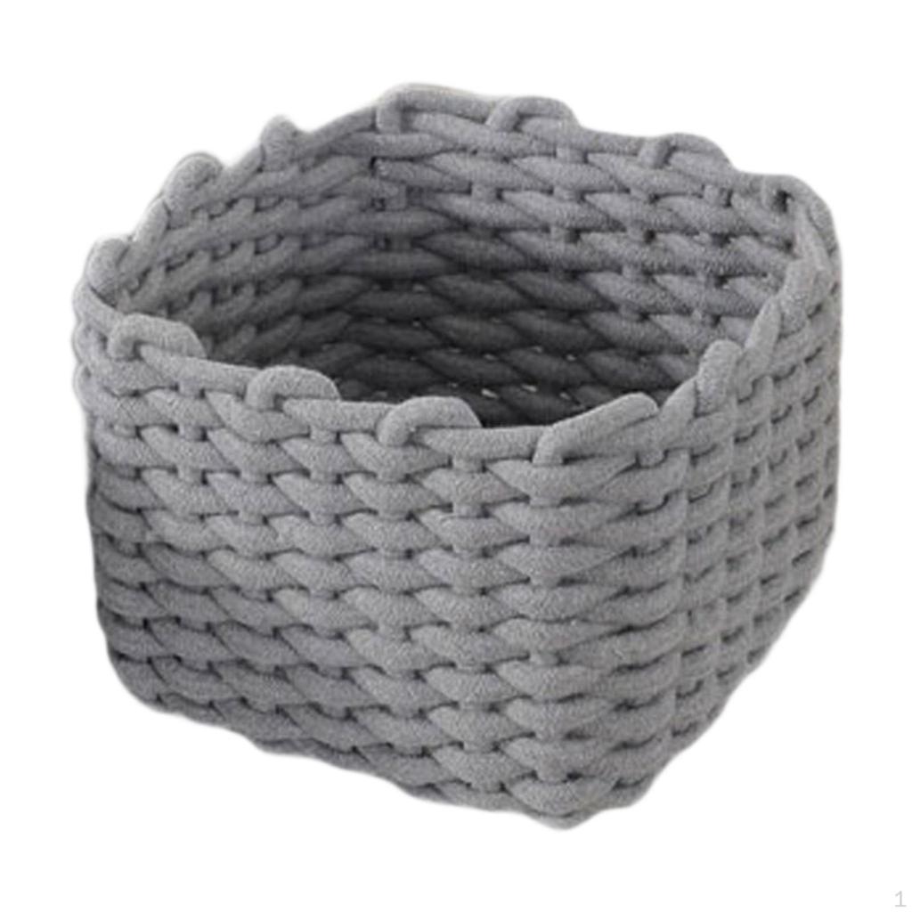 Cotton Rope Basket Stylish Multipurpose Organiser Box for Shelf Toys Nursery