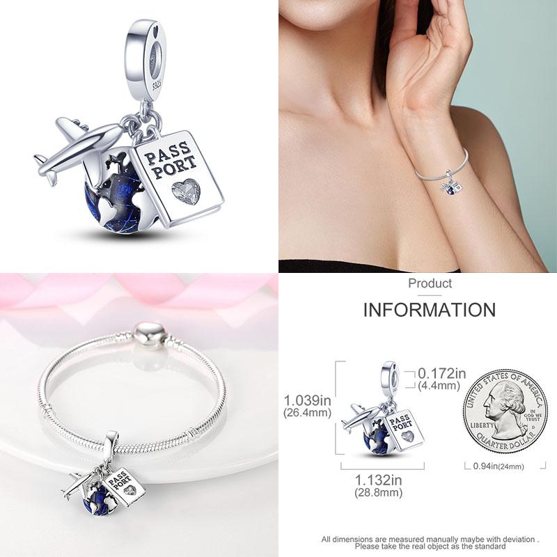 925 Silber Charms Perlen Passen Original Pan Armband Herstellung Für Frau Schmuck Mode Anhänger