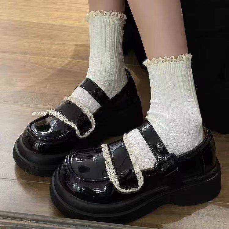 

Женские туфли Мэри Джейн на платформе, женские модные дизайнерские туфли на низком каблуке, весна-осень, женские элегантные туфли-лодочки на толстой подошве для вечеринок 40 чёрный