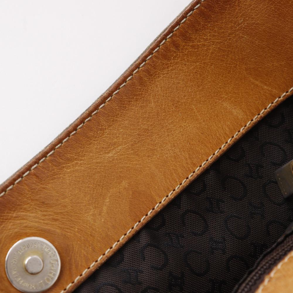 Celine C Macadam Umhängetasche Braun Wildleder Damen Gebraucht