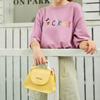IELGY Light Fashion Women's Diagonal Chain Crocodile Pattern Yellow Square Shoulder Bag Handbag All-match Casual