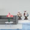 Resin Cute Sleeping Deer And Owl Statue Figurine Realistic Animal Sculpture Tabletop Desktop