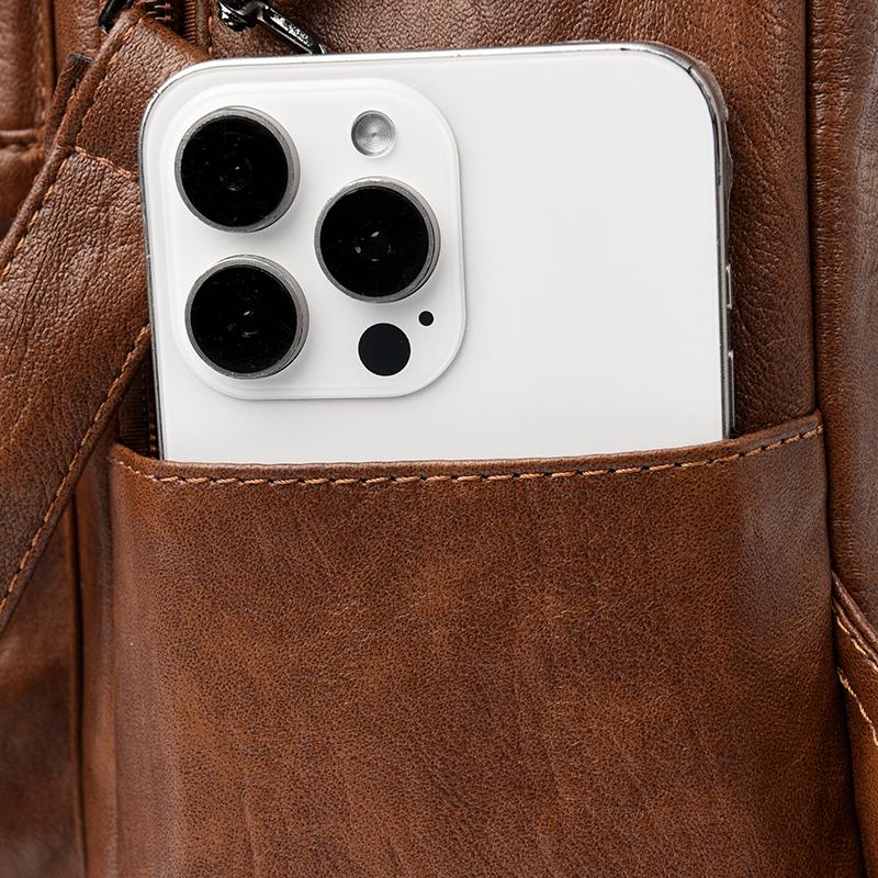 Printed Large Capacity Backpack Women's Retro PU Backpack