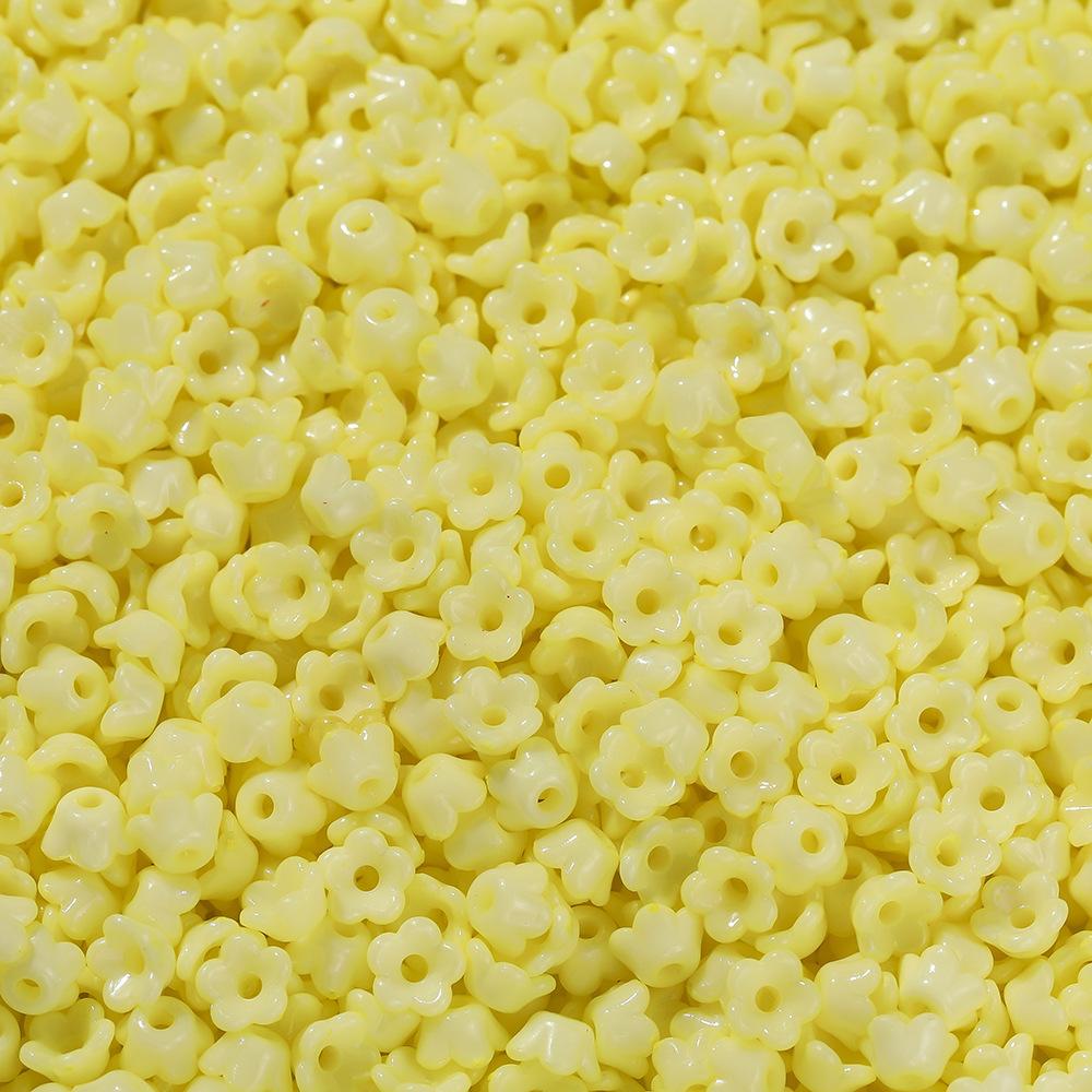 100Pcs 9mm Small Flower Beads Handmade DIY Bracelet Necklace Beaded Jewelry Accessories