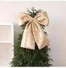 Extra Large Burgundy Velvet Christmas Bow for Tree & Window Decoration