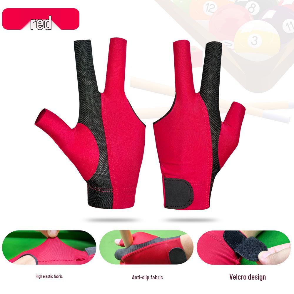Universal Fingerless Non-slip Billiard Gloves, Elastic and Breathable, Fit Both Hands.