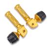 LEDISHUN Aluminum Tandem Step Sliders for Kawasaki and Left and Right Set Z650, Z750, Z750S, Z800, Z900, Z900RS/Cafe, (Gold)