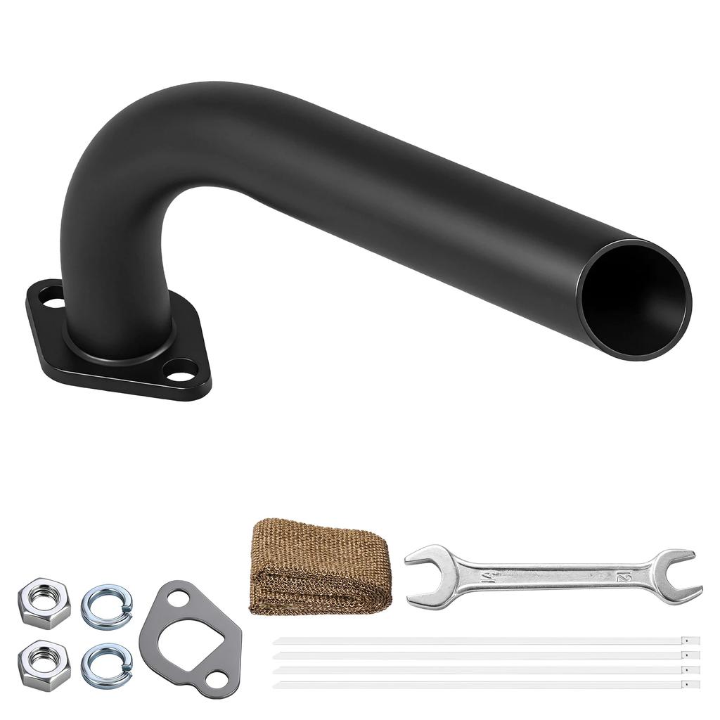 Exhaust Pipe Kit for Kart Mini Motorcycle Honda Predator 212cc GX160 GX200 DuroMax Mini Bike Engine Modification Exhaust Pipe