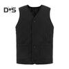 Women Fall Winter Waistcoat Sleeveless V Neck Single Breasted Thick Padded Warm Solid Color Casual Windproof Soft Lady Vest Coat
