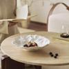 BRCeramic Fruit Plate Porcelain Plate Folded Pattern Dining Plates Dishes Kitchen Plates Dishes White Porcelain Tray TablewareEY