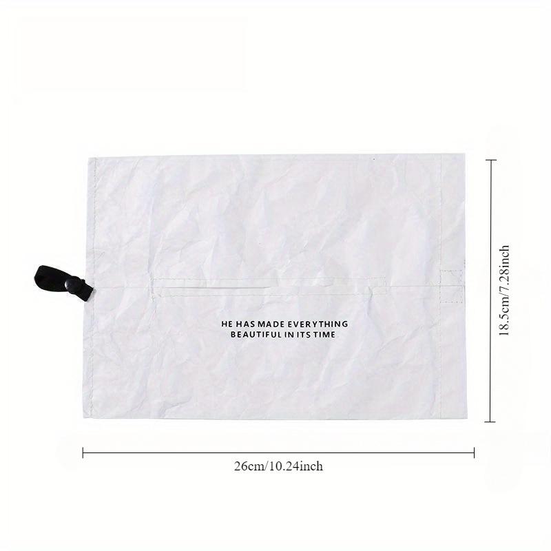 

Коробка для салфеток с принтом логотипа, настенный светильник, роскошный автомобильный ящик с водонепроницаемой бумагой DuPont премиум-класса для использования в автомобиле, сумка для салфеток белый