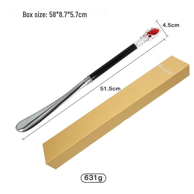 Maximilian Luxury Shoehorn with Metal and Wood Handle for Home or Hotel Use