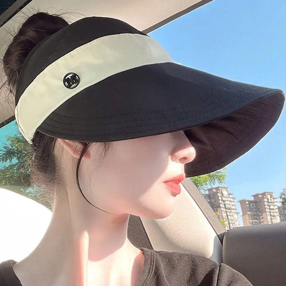 Anti-UV Sommer Sonnenhut mit breiter Krempe Koreanischer Stil UV-Schutz Visor Damen Sonnenschutzhut Outdoor