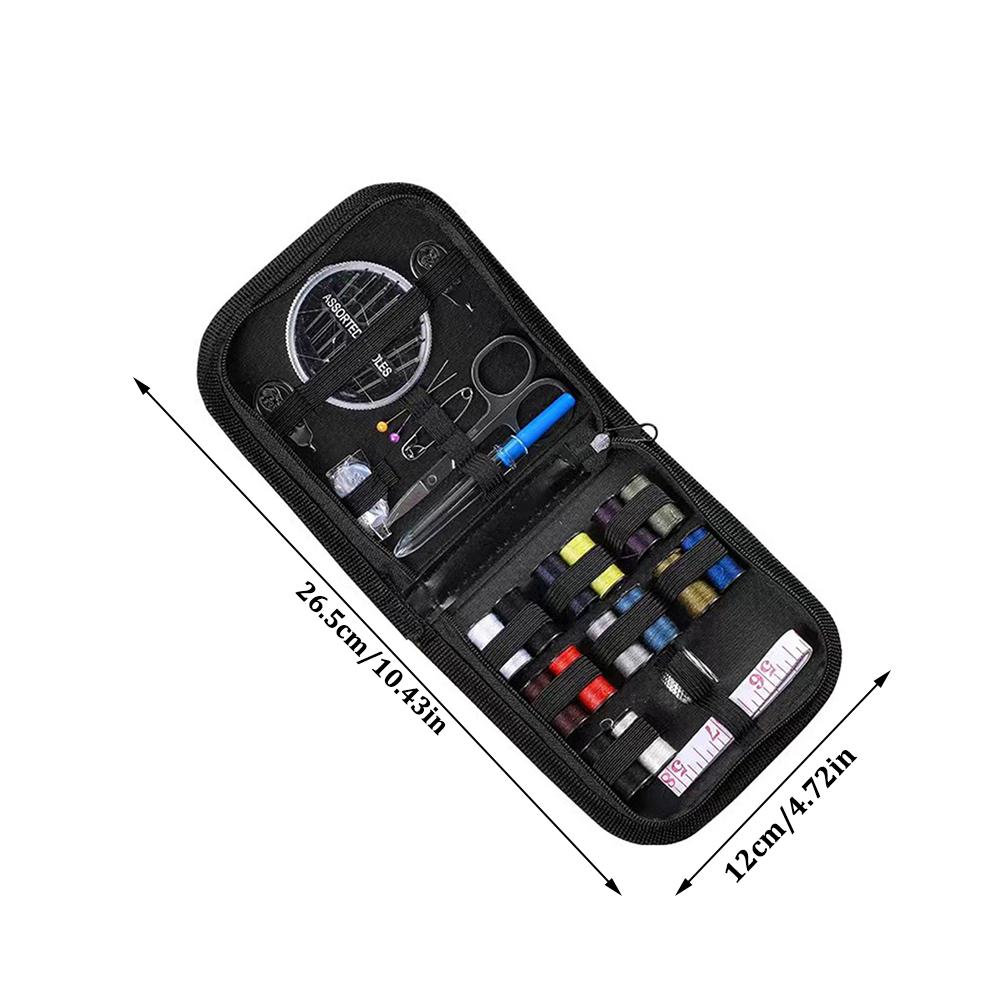 Home Portable Sewing Kit DIY Handmade Sewing Set 14 Thread Black Sewing Box Set