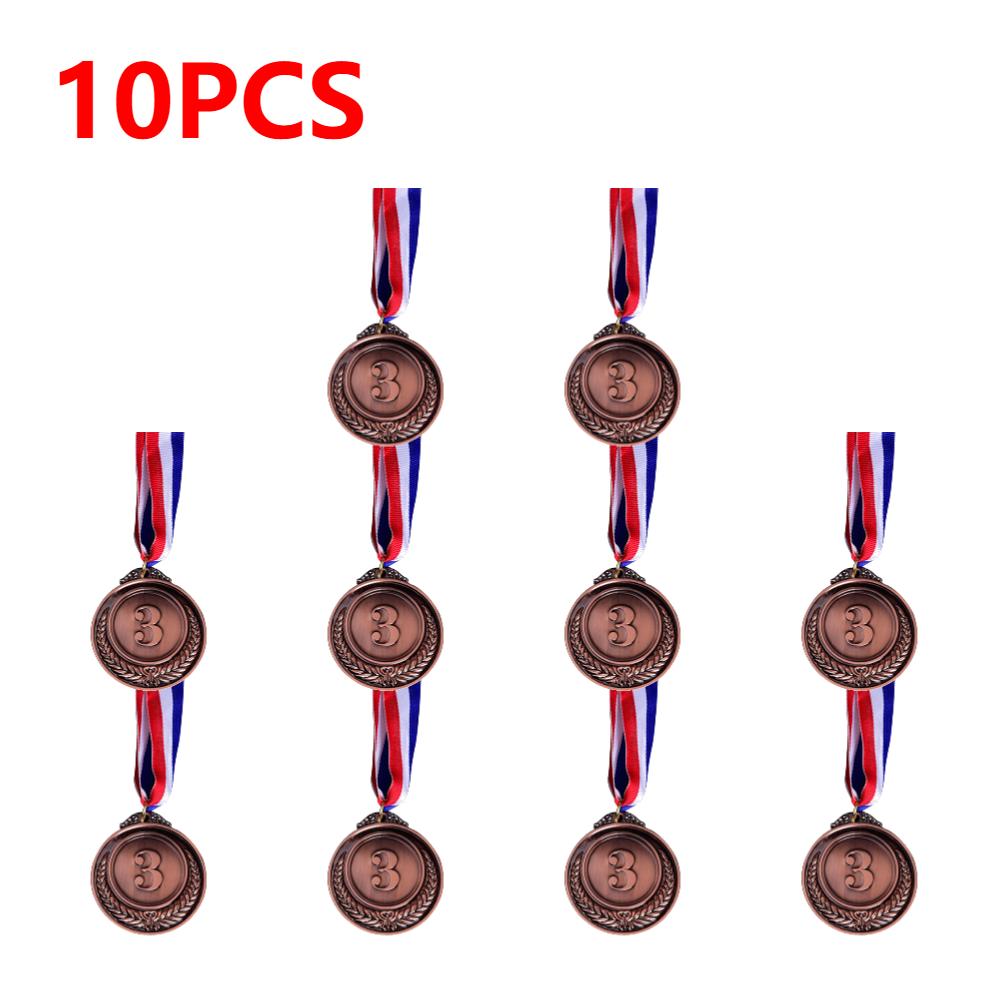 1-10pcs Gold Silver Bronze Prizes Winners Medals Sports Day Competitions Awards Medal Adults Children Outdoor Games Souvenir
