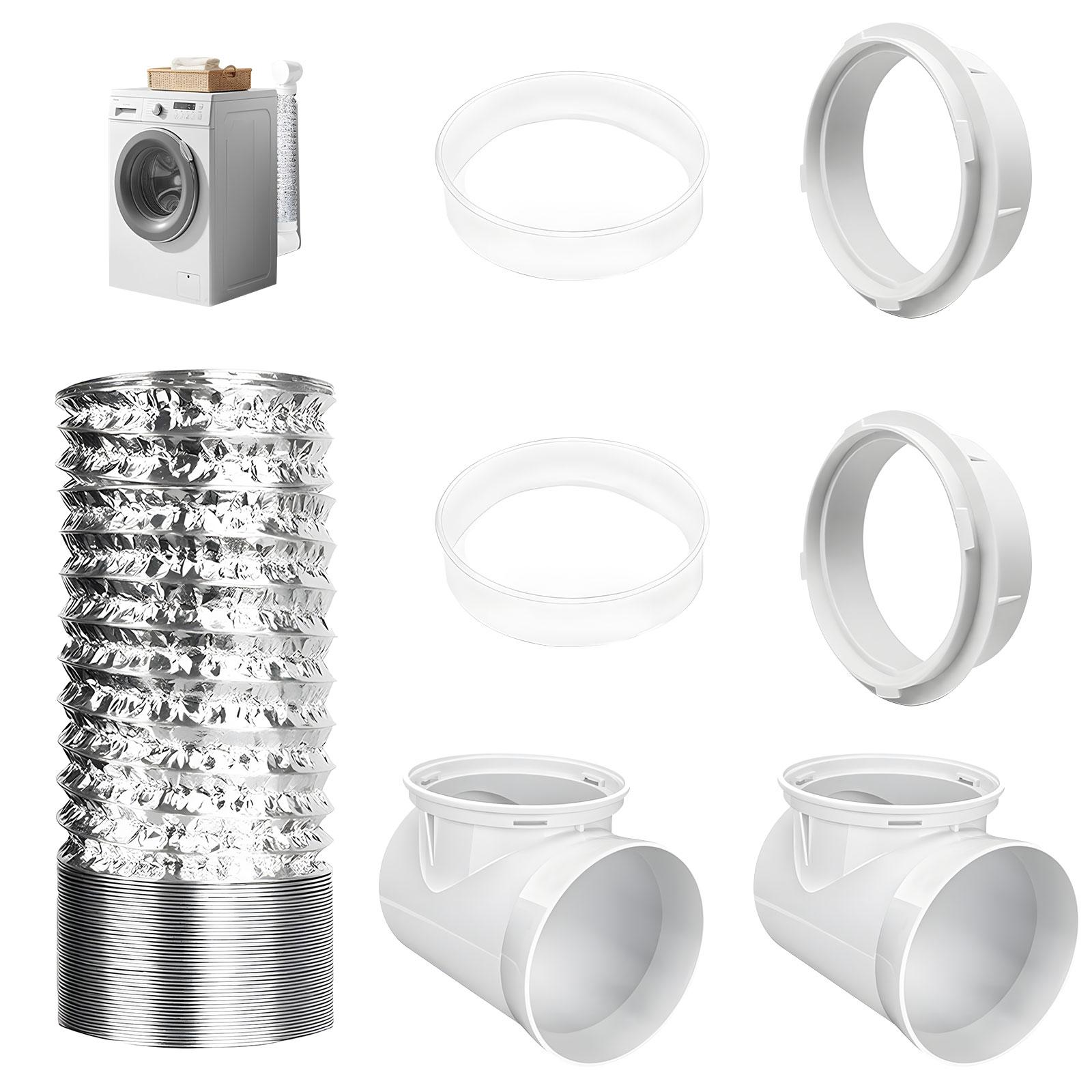 

Dryer Exhaust Hose Assembly Practical Dryer Air Fitting Quick Connecting Exhaust Hose for Space Saving Enduring 1