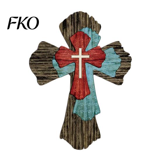 Vintage Decorative Wood Panels Rustic Christian Wall Decor, Large Wooden Religious Art, Farmhouse Art Spiritual Hanging Sculpture for Church