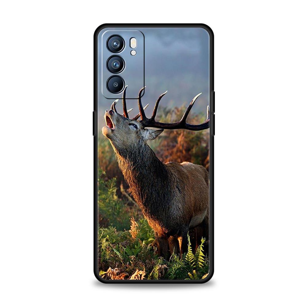 Phone Case Cover For Oppo A17 A31 A54 A57 A78 A79 Find X5 X6 Reno 7 8 10 11 12 13 F Pro 5G Soft TPU Shell Deer Hunting Camo Bags