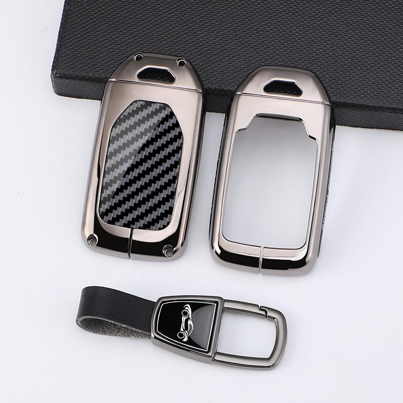 Zinc alloy leather car key box case suitable for Honda City Turbo Crider XRV 10th Civic Accord keychain key chain accessories JP8