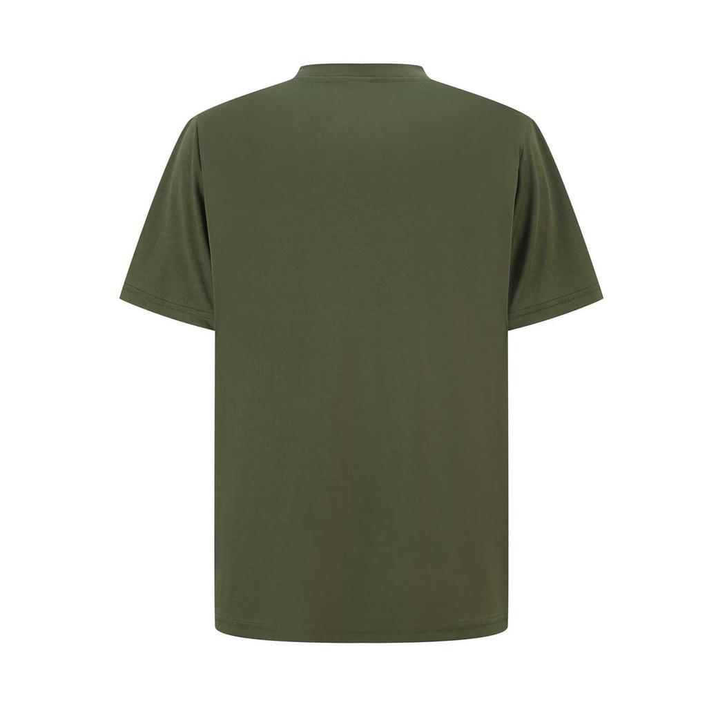 Men's Color Slim Fit Basic Short Sleeve Button Pocket Casual T,shirt Top