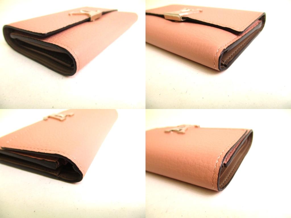 Autentyczny LOUIS VUITTON Jasnoróżowy Portfel Skórzany Taurillon Trifold Cupcines Kompaktowy #a065 Otwarte pudełko