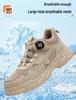 Men's Lightweight Steel Toe Safety Shoes: Breathable, Anti-Smash, Anti-Puncture, Comfortable, Wear-Resistant Labor Protection Footwear.