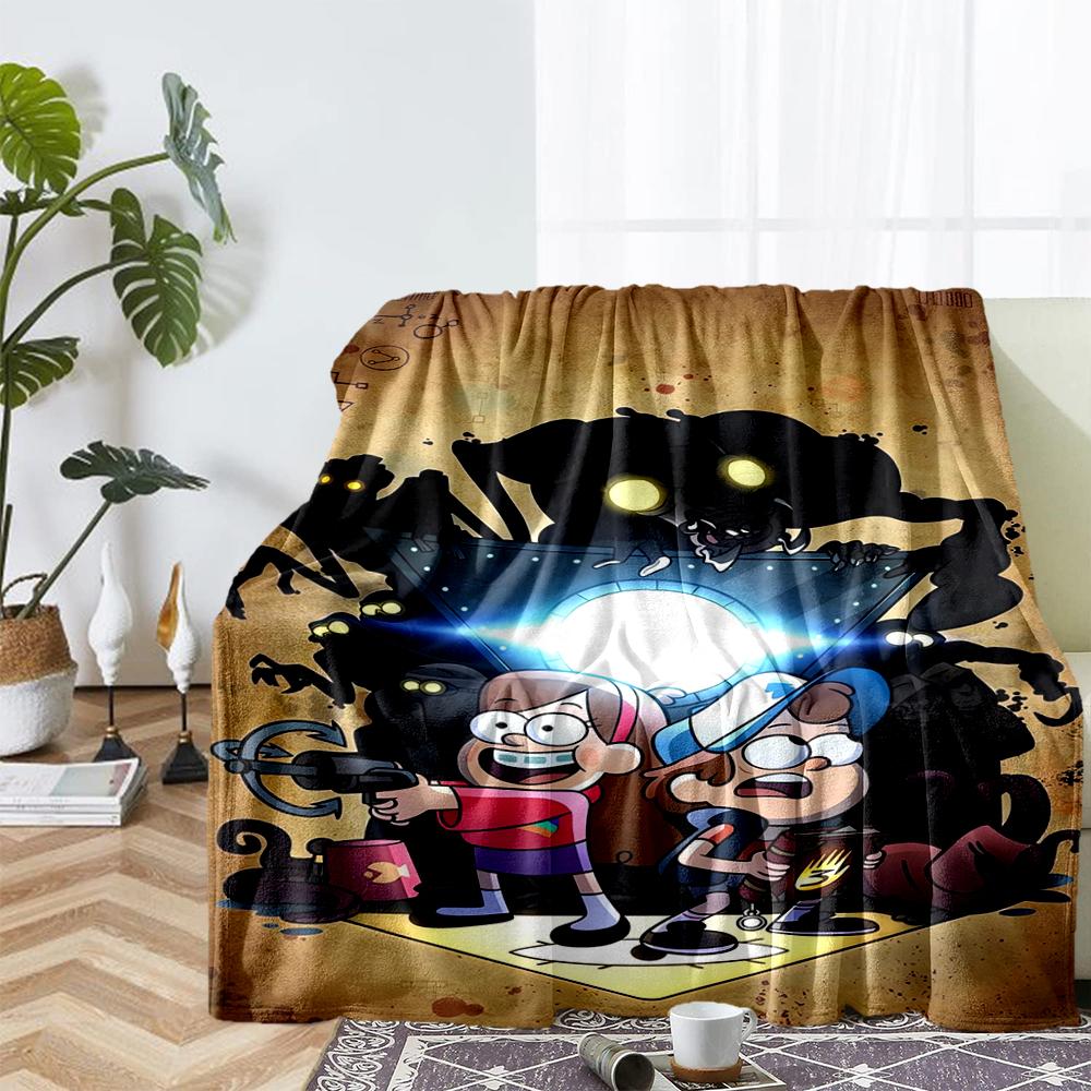 Gravity Falls Theme Printed Blanket - Perfect for Couch, Bed, Travel & Outdoor Use | Machine Washable, Cozy & Durable.