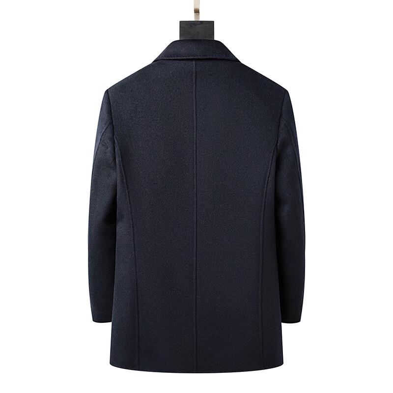 ROMON Men's Wool Coat with Detachable Goose Down Liner