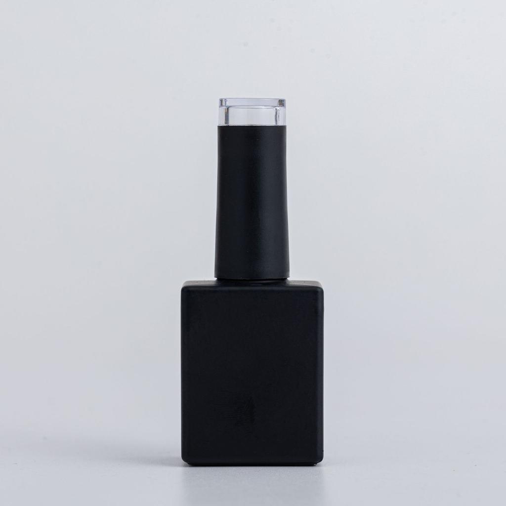 15ml Black/White Nail Polish Bottle with Brush, Lightproof Glass Bottle for Nail Base Gel, Empty Dispenser Bottle