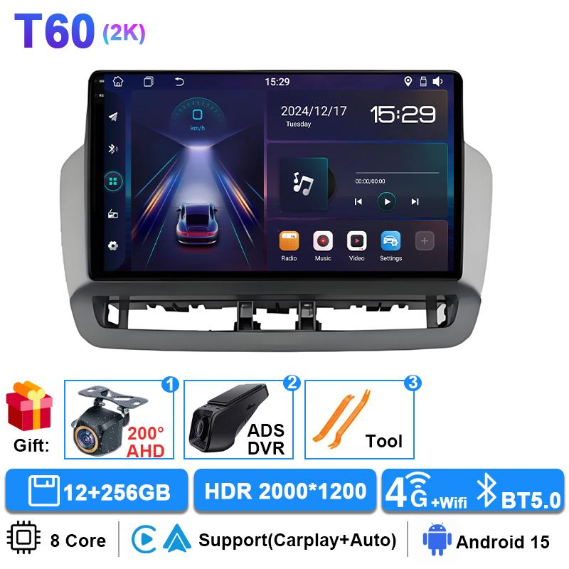 gjbn8 Car Radio For Seat Ibiza 2012 - 2015 2K QLED Android 16 Multimedia Video Player GPS 4G WIFI CarPlay Auto Wireless Stereo No 2Din