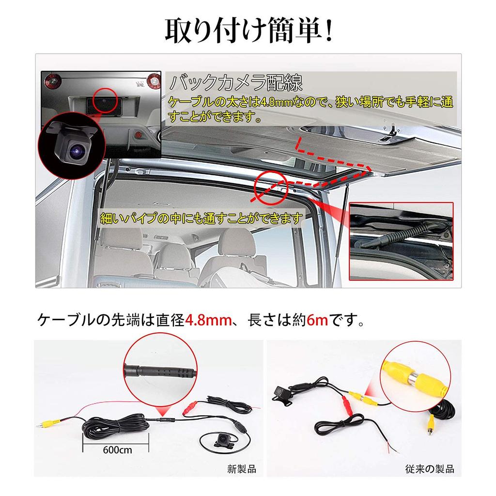 EONON Rearview Genuine Car with CMD Horizontal Viewing Wide Guideline Night Mirror Dustproof and Compact Camera, Camera, Color, Lens, 360,000 Pixels,