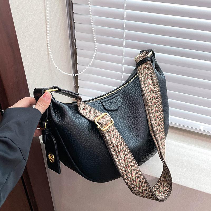 Dámska taška v tvare knedlíka 2025 nová ležérna jednoduchá široký popruh crossbody taška vysoký štýl veľkokapacitná taška cez rameno