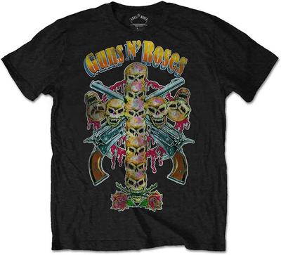 Guns N Roses Unisex Adult 80s Skull Cross T-Shirt (XL) (Black)