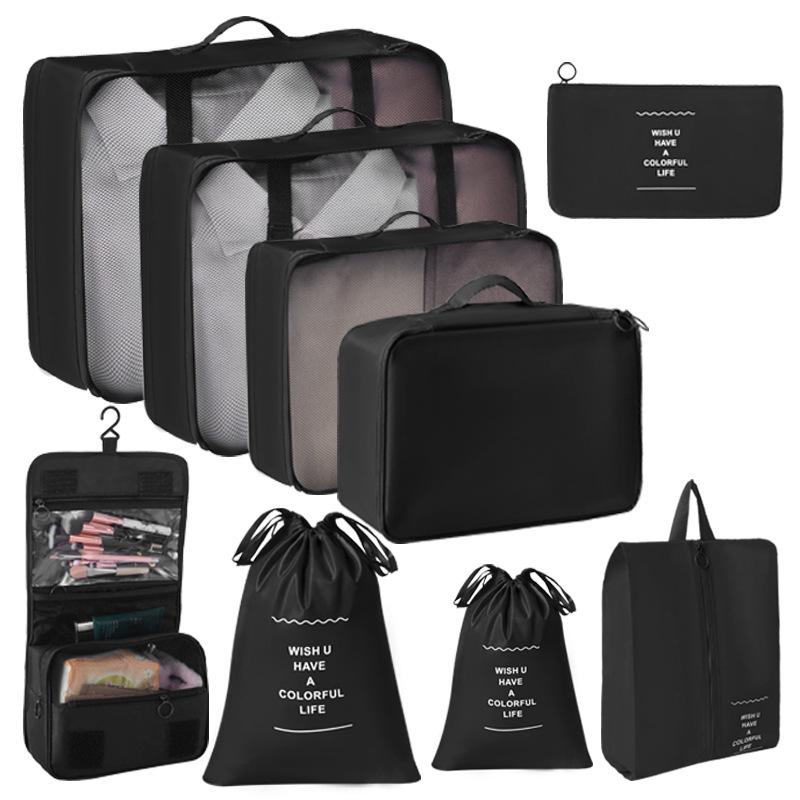 6/7/8/9/10 Pcs Set Travel Organizer Storage Bags Suitcase Packing Cubes Set Cases Portable Luggage Clothes Shoe Tidy Pouch Folding